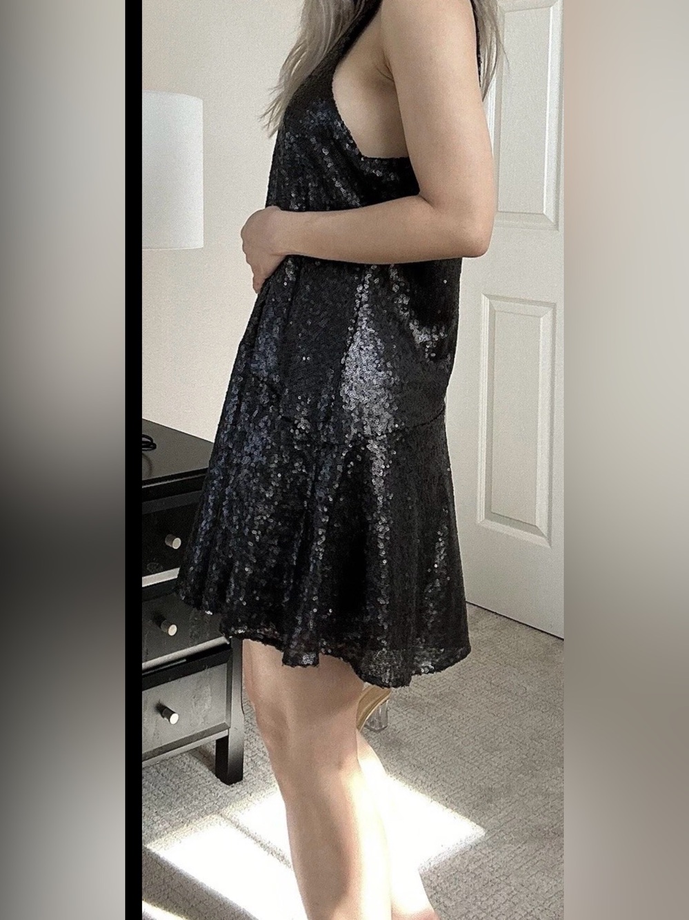Free people Black Sequin Dress